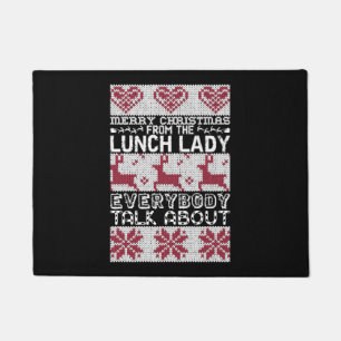 Frohe Weihnachts-Mittagspause Lady Alle reden über Fußmatte