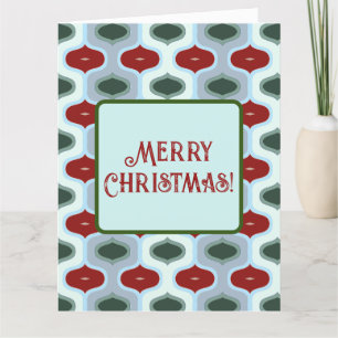 Frohe Weihnachts-Mod Retro Dankeskarte