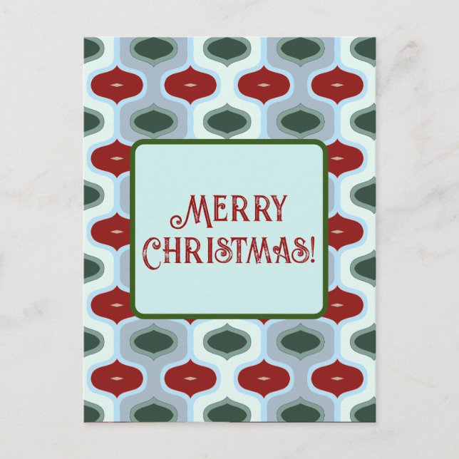 Frohe Weihnachts-Mod Retro Postkarte (Vorderseite)