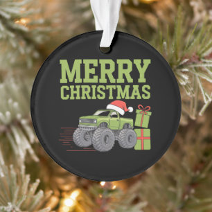 Frohe Weihnachts Monster Truck Kleinkind Boys Xmas Ornament