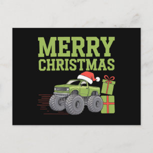 Frohe Weihnachts Monster Truck Kleinkind Boys Xmas Postkarte