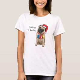 Frohe Weihnachts-Mops-Welpe T-Shirt