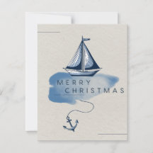 Frohe Weihnachts-Nautical-Holiday-Karte