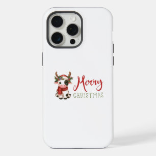 Frohe Weihnachts niedliche Kuh iPhone 15 Pro Max Hülle