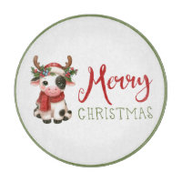 Frohe Weihnachts niedliche Kuh