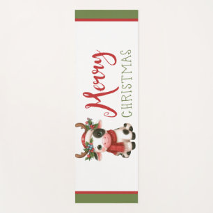 Frohe Weihnachts niedliche Kuh Yogamatte