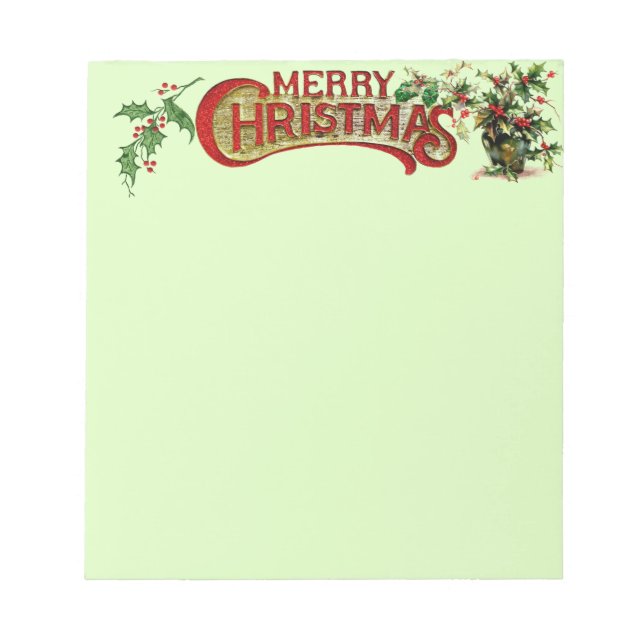Frohe Weihnachts-Notepad Notizblock (Vorderseite)