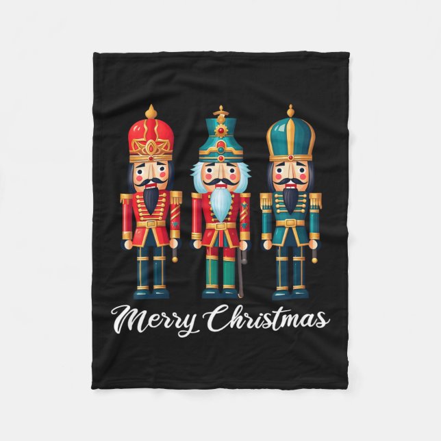 Frohe Weihnachts Nutcracker Ballett Weihnachten We Fleecedecke (Vorderseite)