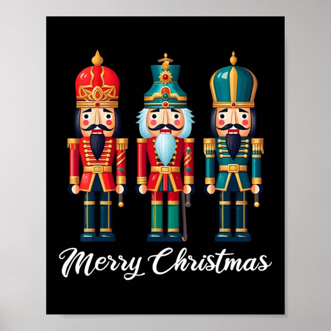 Frohe Weihnachts Nutcracker Ballett Weihnachten We Poster (Vorne)