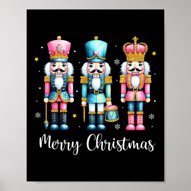 Frohe Weihnachts Nutcracker Ballett Weihnachten We Poster (Vorne)