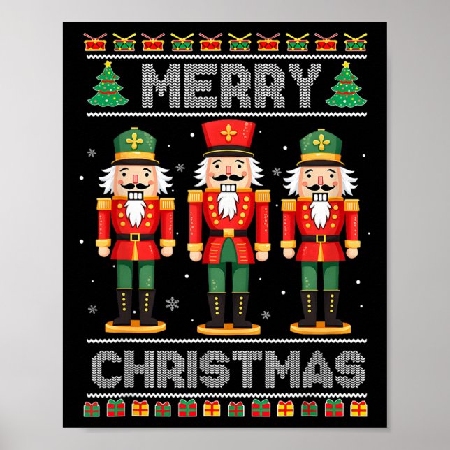 Frohe Weihnachts Nutcracker Ballett Weihnachten We Poster (Vorne)