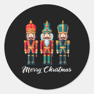 Frohe Weihnachts Nutcracker Ballett Weihnachten We Runder Aufkleber
