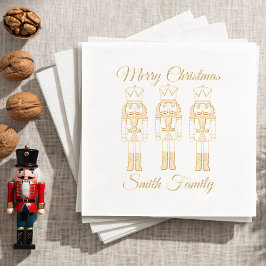 Frohe Weihnachts Nutcracker Familie Name Holiday Servietten Mit Folie