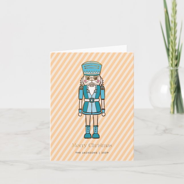 Frohe Weihnachts-Nutcracker Feiertagskarte (Vorderseite)