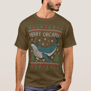 Frohe Weihnachts Orcas Killer Whale Geschenk Ugly  T-Shirt
