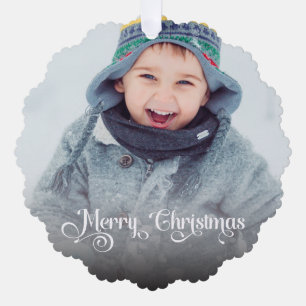 Frohe Weihnachts-Overlay-Papier-Ornament-Karte Ornament Karte