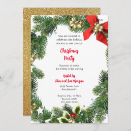 Frohe Weihnachts-Party mit Holiday Greenerie Einladung