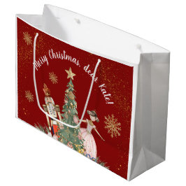 Frohe Weihnachts-Party Nutcracker Deep Red Große Geschenktüte