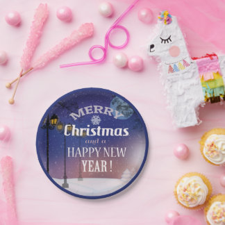 Frohe Weihnachts-Party Plate Pappteller