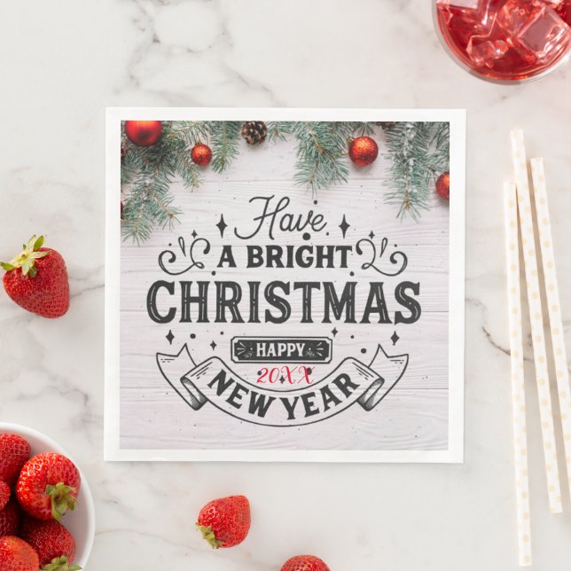 Frohe Weihnachts-Party Serviette (Beispiel)