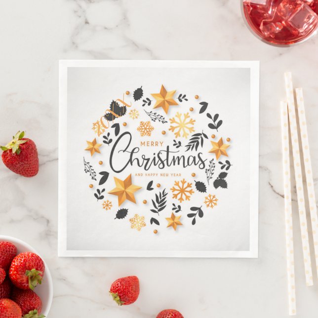 Frohe Weihnachts-Party Serviette (Beispiel)