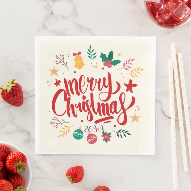 Frohe Weihnachts-Party Serviette (Beispiel)