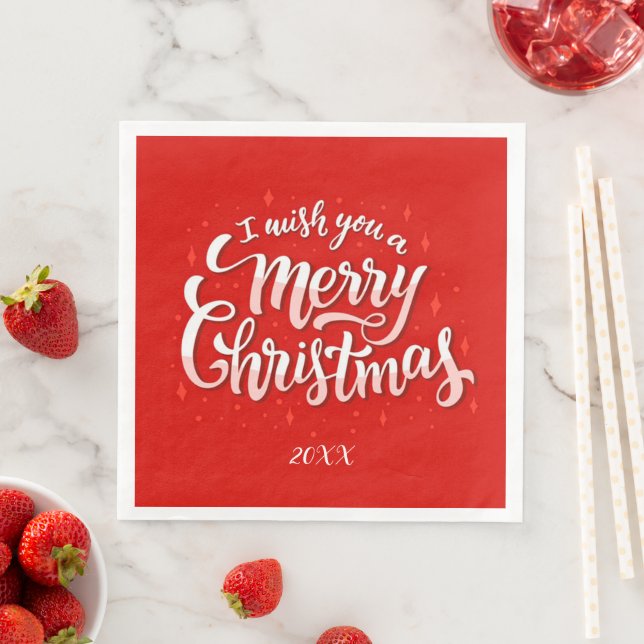 Frohe Weihnachts-Party Serviette (Beispiel)