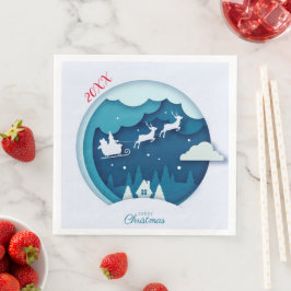 Frohe Weihnachts-Party Serviette