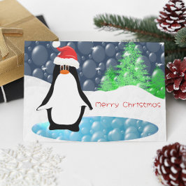 Frohe Weihnachts-Penguin - Feiertagskarte