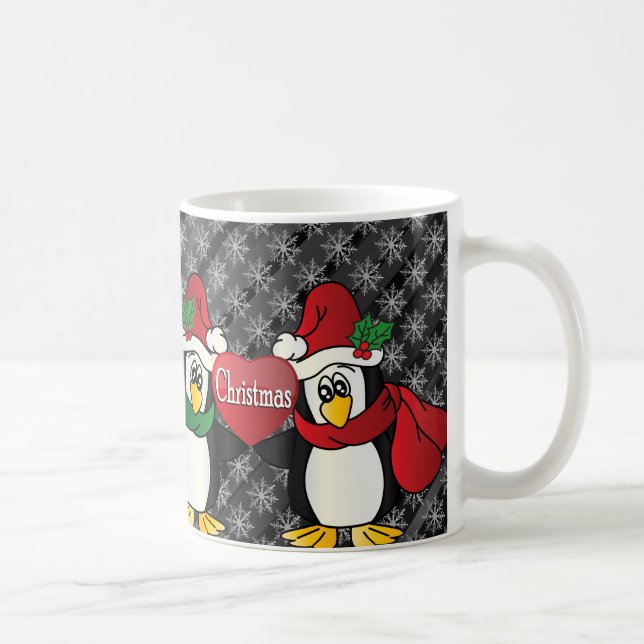 Frohe Weihnachts-Penguin-Freunde Kaffeetasse (Rechts)