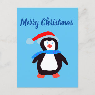Frohe Weihnachts-Penguin Postkarte