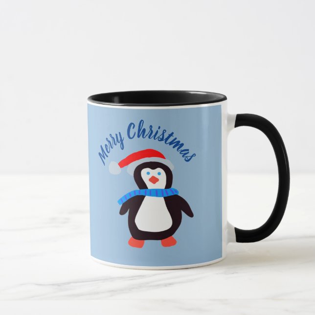 Frohe Weihnachts-Penguin Tasse (Rechts)