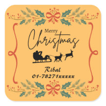 Frohe Weihnachts-Personalisiert-Business-Sticker