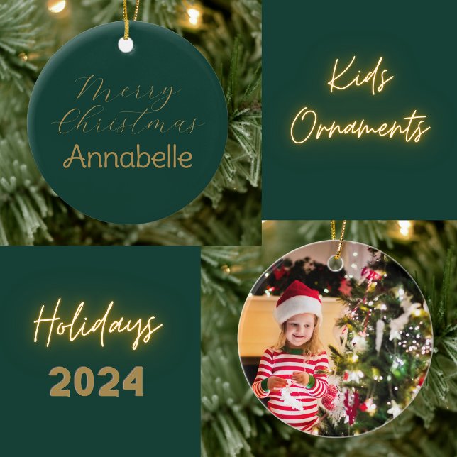 Frohe Weihnachts Personalisiert Name Foto Keramik Ornament (Von Creator hochgeladen)
