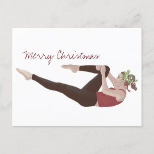 Frohe Weihnachts Pilates Postcard Postkarte