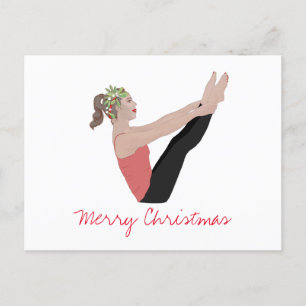 Frohe Weihnachts Pilates Postcard Postkarte