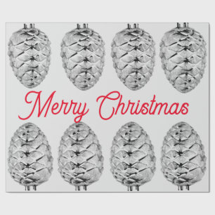 Frohe Weihnachts Pinecone Wrapping Paper Geschenkpapier