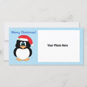 Frohe Weihnachts-Pinguin-Fotokarte Feiertagskarte