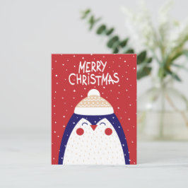 Frohe Weihnachts-Pinguin-Grußkarte Feiertagskarte