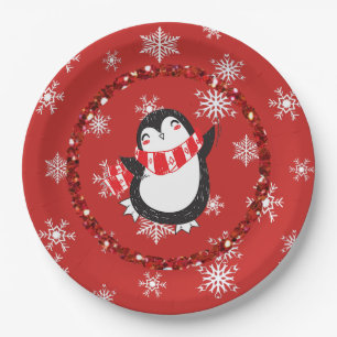 Frohe Weihnachts-Pinguin Holiday Party Paper Telle Pappteller