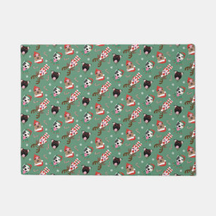 Frohe Weihnachts Pit Bull Hunde Fußmatte