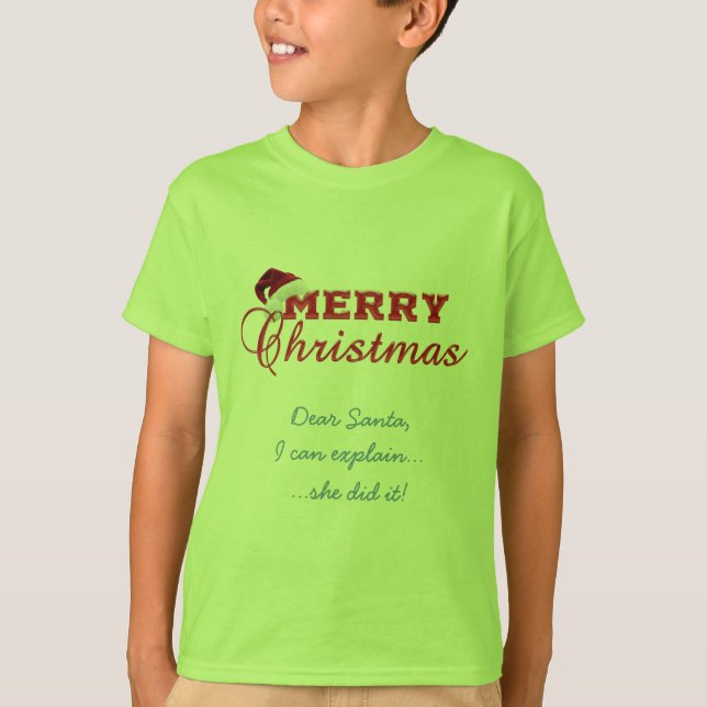 Frohe Weihnachts-Poinsettia-Wreath-Monogramm T-Shirt (Vorderseite)
