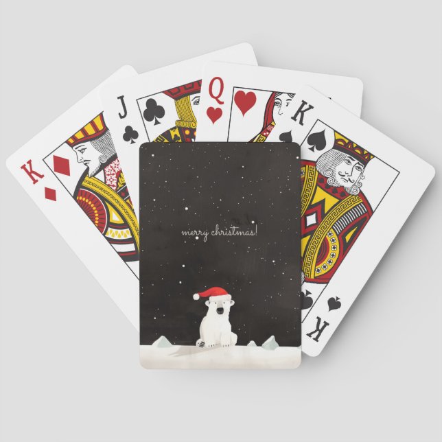 Frohe Weihnachts-Polar-Bär! Spielkarten (Rückseite)