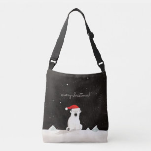 Frohe Weihnachts-Polar-Bär! Tragetaschen Mit Langen Trägern