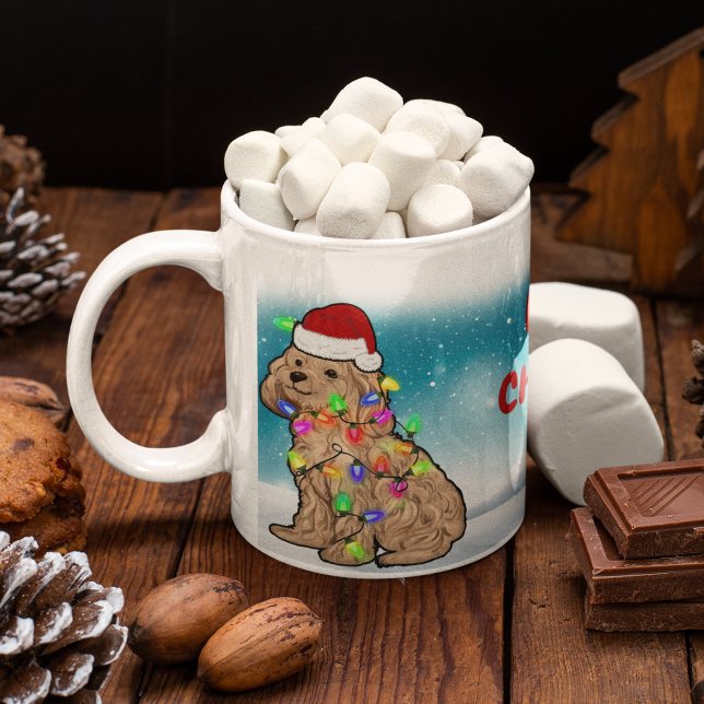 Frohe Weihnachts Poodle Hund Breed Lover Santa Cla Kaffeetasse (Von Creator hochgeladen)