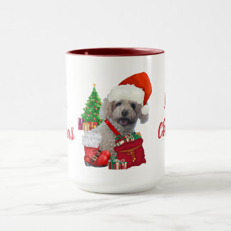 Frohe Weihnachts Poodle Red & White Coffee Tasse