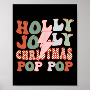 Frohe Weihnachts-Pop Pop Retro Xmas Party Familie Poster