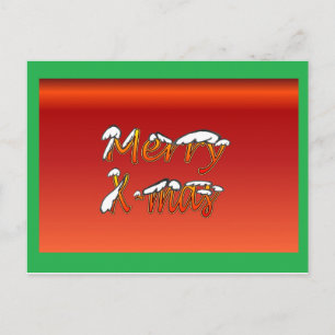 Frohe Weihnachts Postcard Red Feiertagspostkarte