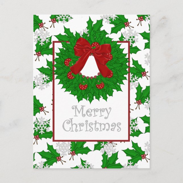 Frohe Weihnachts-Postkarte Feiertagspostkarte (Vorderseite)