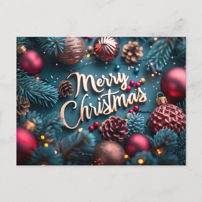 Frohe Weihnachts-Postkarte Feiertagspostkarte (Vorderseite)